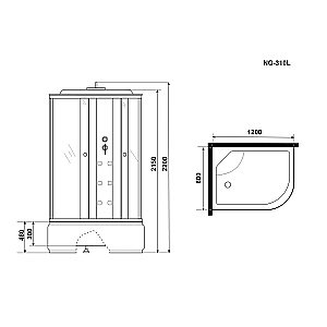 Душевая кабина Niagara Ultra NG-310-01L/R 120х80 купить в интернет-магазине Sanbest