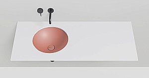 Раковина врезная снизу столешницы Salini MAREA 05 1802205MF 42 из искусственного камня S-Stone, матовая, цвет по RAL полностью купить в интернет-магазине Sanbest