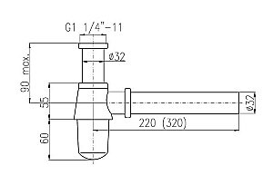 Сифон для раковины Rav-Slezak MD0545/30 хром купить в интернет-магазине сантехники Sanbest