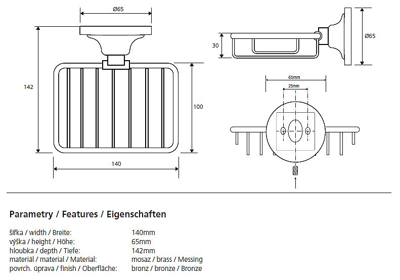 Мыльница Bemeta Retro 144108167 купить в интернет-магазине сантехники Sanbest