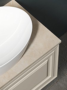 Тумба с раковиной Sancos Very 80 со столешницей, бежевая матовая для ванной в интернет-магазине Sanbest