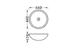 Раковина накладная Aquatek 44 AQ5354-MW белая матовая купить в интернет-магазине Sanbest