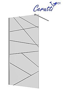 Душевое ограждение CeruttiSpa PICK T120 120 стекло матовое/профиль хром купить в интернет-магазине Sanbest