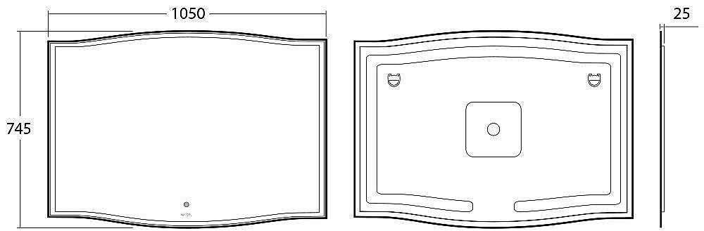 Зеркало с LED подсветкой Owl 1975 Roxen 105 в ванную от интернет-магазине сантехники Sanbest