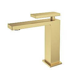 Смеситель для раковины Vincea Dice VBF-2DS1BG брашированное золото купить в интернет-магазине сантехники Sanbest