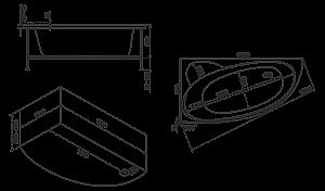 Ванна акриловая BAS Сагра 160x100 купить в интернет-магазине Sanbest