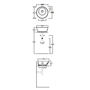 Раковина Simas Wave WA01 bi купить в интернет-магазине Sanbest
