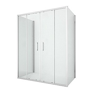 Душевой уголок NEW TRENDY NEW CORRINA K-0486 160x80 стекло прозрачное/профиль хром купить в интернет-магазине Sanbest