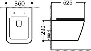 Унитаз подвесной Aquanet Rimless Tavr 2.0 W LX-1907 с крышкой микролифт, безободковый купить в интернет-магазине Sanbest