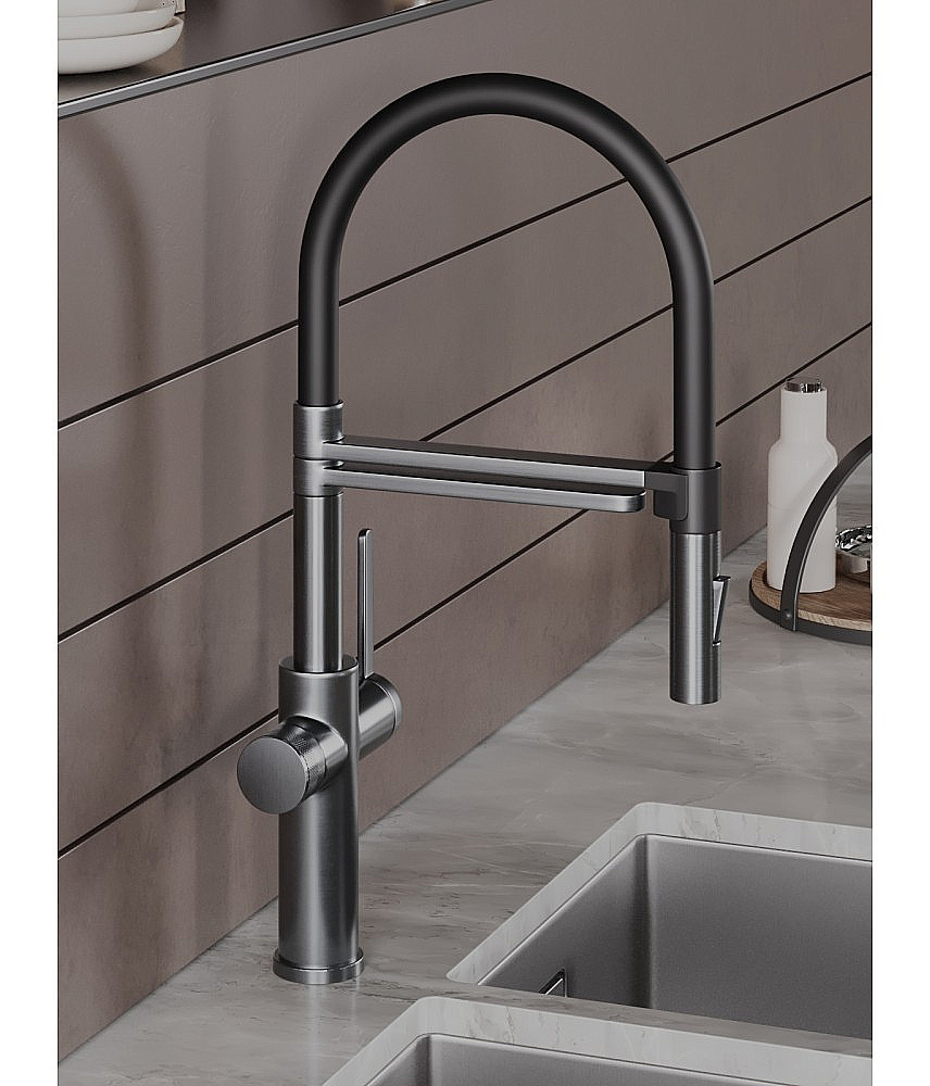 Смеситель для кухни Agger Elegant A3252555 оружейная сталь матовая купить в интернет-магазине сантехники Sanbest