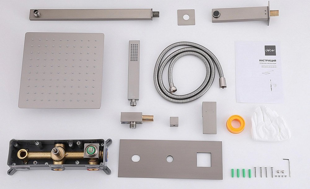 Душевая система ABBER Daheim AF8217SP сатин купить в интернет-магазине сантехники Sanbest