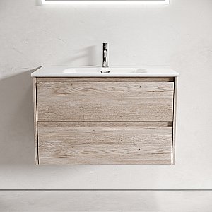 Тумба с раковиной Sancos Libra 80 LB80EG дуб галифакс натуральный для ванной в интернет-магазине Sanbest