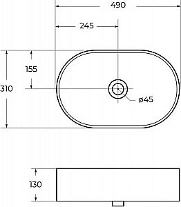 Раковина накладная BelBagno BB1497 белая купить в интернет-магазине Sanbest