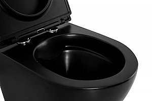 Унитаз подвесной BelBagno COLORATO BB062CHR-MB безободковый, с крышкой микролифт, с инсталляцией и кнопкой купить в интернет-магазине Sanbest