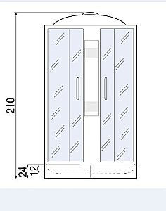 Душевая кабина RIVER NARA 24 100х100 купить в интернет-магазине Sanbest