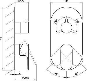 Смеситель для душа Ravak Eleganta X070260 белый вельвет купить в интернет-магазине сантехники Sanbest