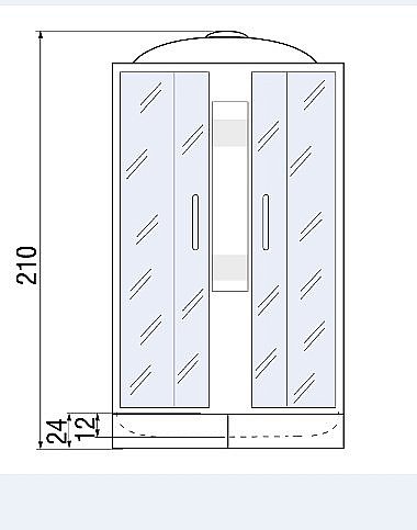 Душевая кабина RIVER NARA 24 100х100 купить в интернет-магазине Sanbest