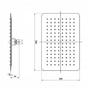 Верхний душ Lemark LM9490S купить в интернет-магазине сантехники Sanbest