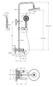 Душевая система BelBagno ALBANO-VSCM-CRM хром купить в интернет-магазине сантехники Sanbest