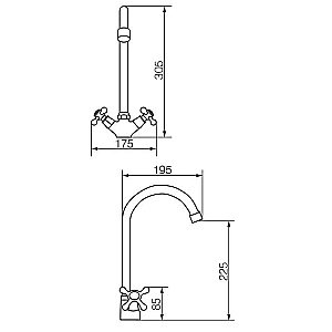 Смеситель для кухни Veragio Agatha VR.AGT-3785.CR купить в интернет-магазине сантехники Sanbest