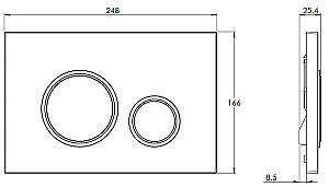 Кнопка для инсталляции Azario AZ-8200-0045 белая купить в интернет-магазине сантехники Sanbest