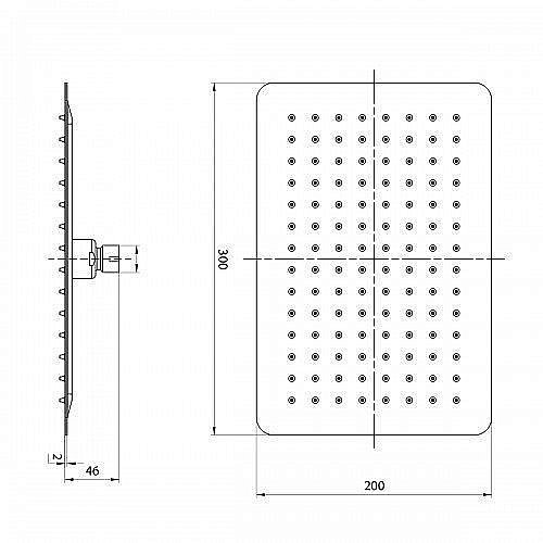 Верхний душ Lemark LM9490S купить в интернет-магазине сантехники Sanbest