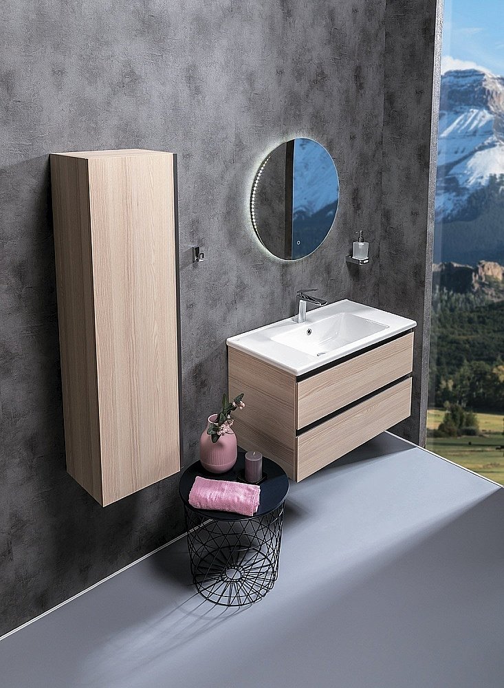 Пенал Armadi Art Capolda светлое дерево для ванной в интернет-магазине сантехники Sanbest