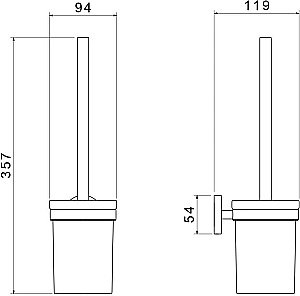 Ершик для туалета Aquatek Европа AQ4110CR хром купить в интернет-магазине сантехники Sanbest