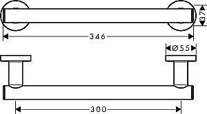 Поручень Hansgrohe Logis UA 41713000 хром купить в интернет-магазине сантехники Sanbest
