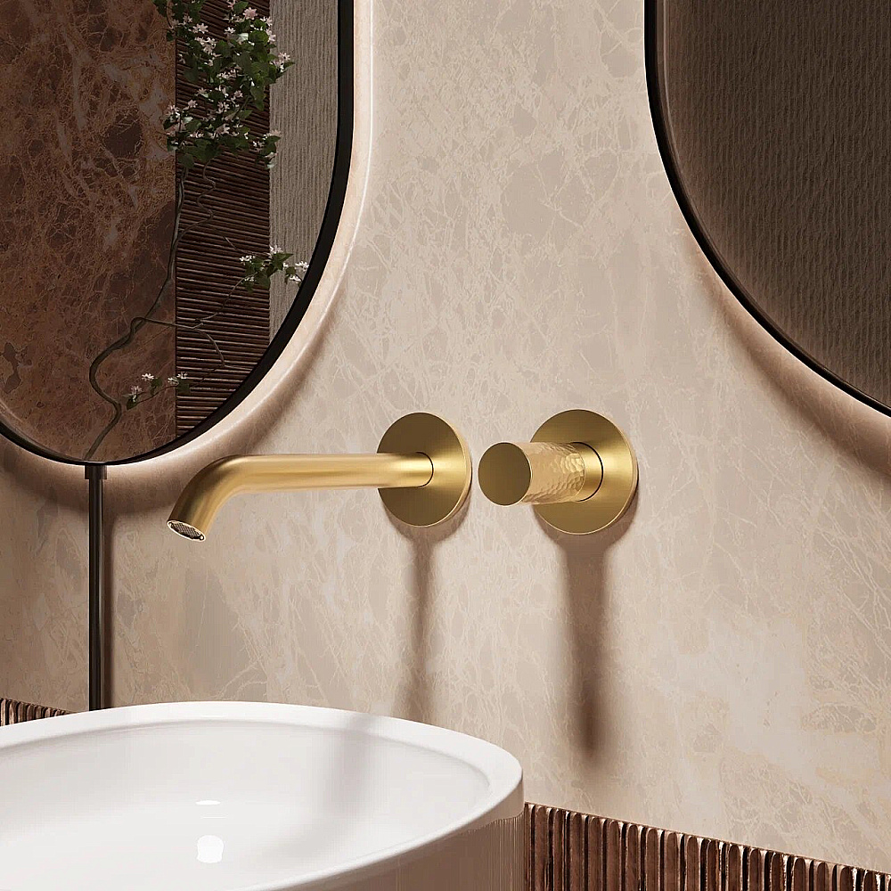 Смеситель для раковины Vincea Aura VBFW-6AU1BG золото брашированное купить в интернет-магазине сантехники Sanbest