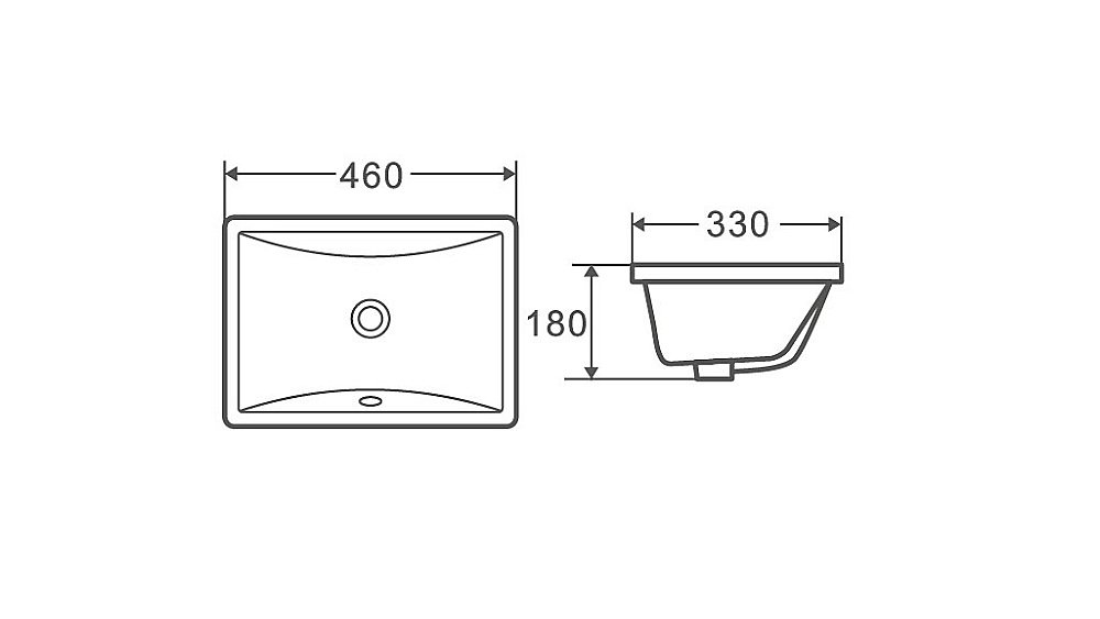 Раковина D&K Berlin 46х33 DT1431616 белая купить в интернет-магазине Sanbest