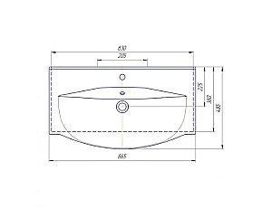 Раковина Mixline Элвис 446771 белая купить в интернет-магазине Sanbest