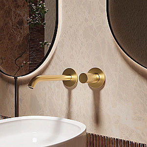 Смеситель для раковины Vincea Aura VBFW-6AU1BG золото брашированное купить в интернет-магазине сантехники Sanbest