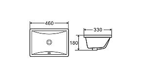 Раковина D&K Berlin 46х33 DT1431616 белая купить в интернет-магазине Sanbest