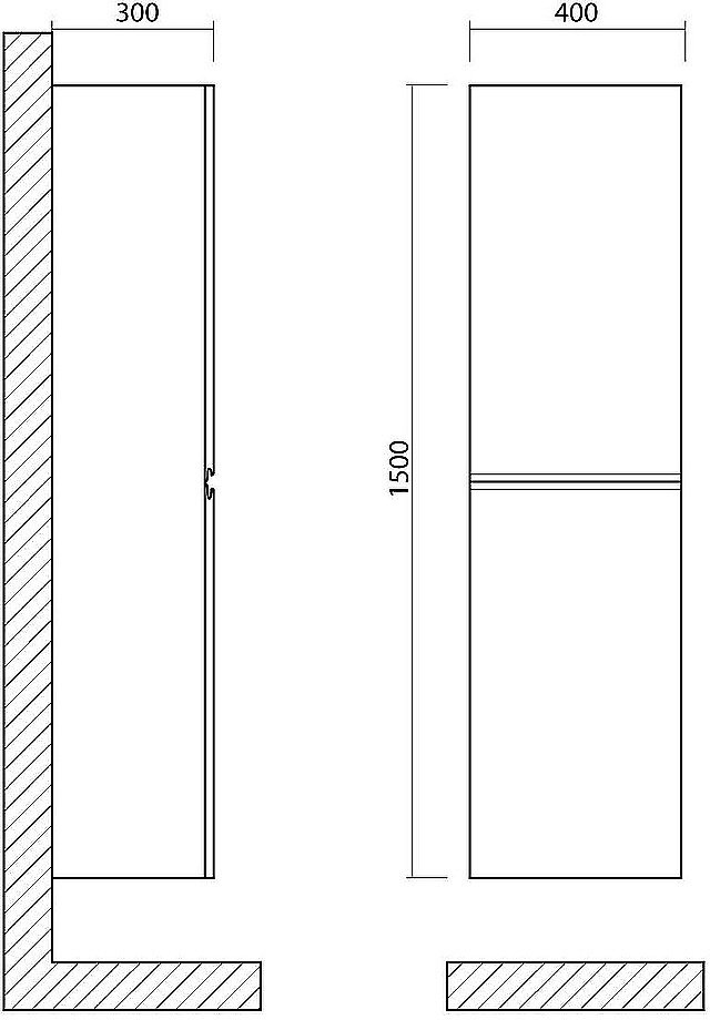 Пенал Art&Max Bianchi 40 капучино матовый для ванной в интернет-магазине сантехники Sanbest
