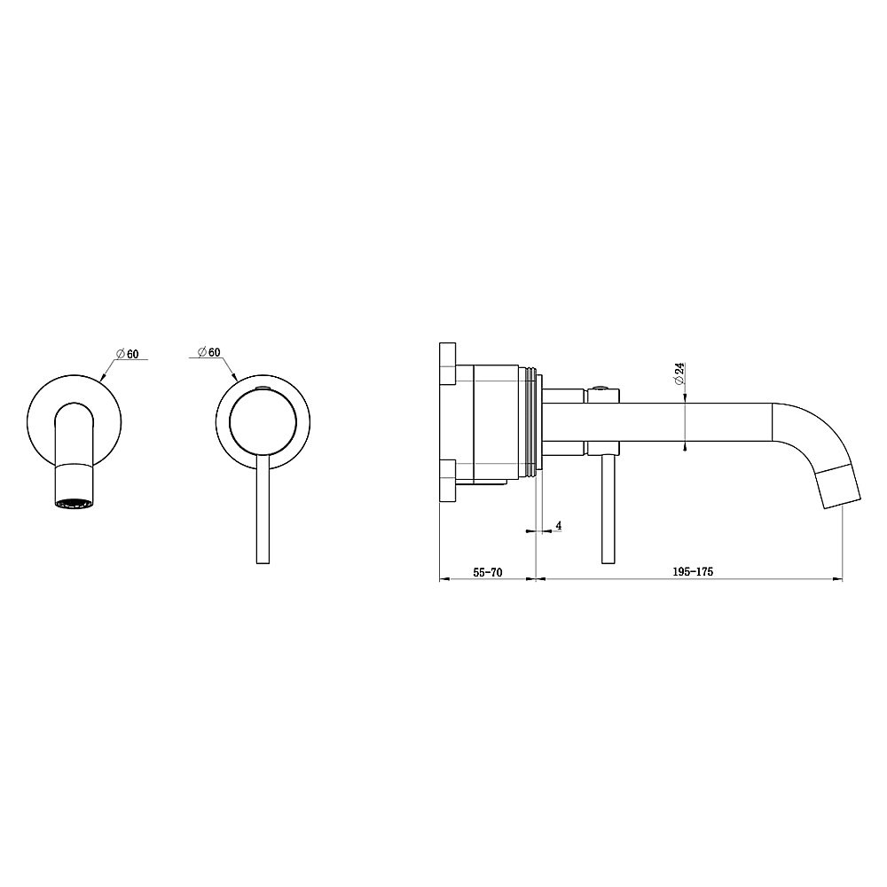Смеситель для раковины Oliveeka Y OL-88869017-MB черный матовый купить в интернет-магазине сантехники Sanbest
