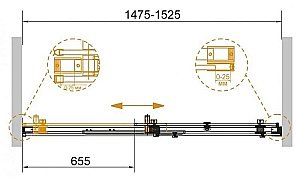 Душевая дверь Cezares STYLUS-SOFT-BF-1-150-C-Cr купить в интернет-магазине Sanbest