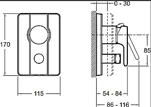 Встраиваемый смеситель для душа Jacob Delafon MODULO E98720-CP купить в интернет-магазине сантехники Sanbest