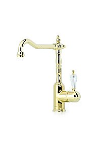 Смеситель для кухни Boheme Tradizionale Oro 102-SW золото/ручка с кристаллом Swarovski купить в интернет-магазине сантехники Sanbest