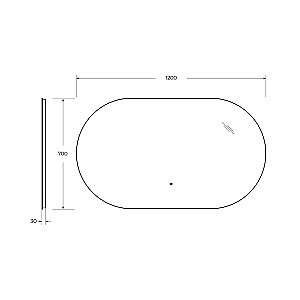 Зеркало с LED подстветкой Cezares VAGUE CZR-SPC-MOV 120x70 в ванную от интернет-магазине сантехники Sanbest