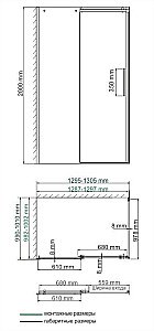 Душевой уголок WasserKRAFT Dinkel 58R34 100x130 купить в интернет-магазине Sanbest