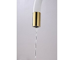 Смеситель для кухни Paulmark Salix Sa213419-Gw золото/белый купить в интернет-магазине сантехники Sanbest