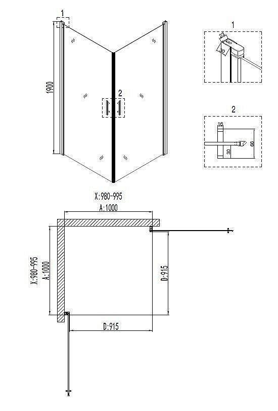 Душевой уголок Niagara Nova NG-6604-08 100x100 купить в интернет-магазине Sanbest