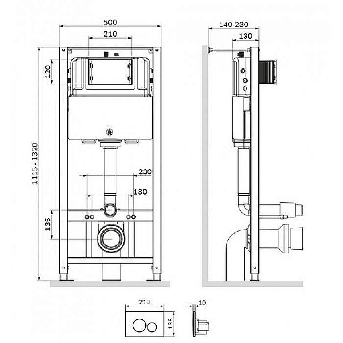 Инсталляция AM.PM Pro I012704.9038 купить в интернет-магазине сантехники Sanbest