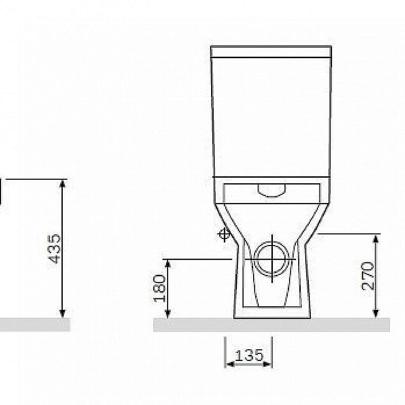 Унитаз-компакт AM.PM Spirit 2.0 C708600WH белый, с бачком, безободковый купить в интернет-магазине Sanbest