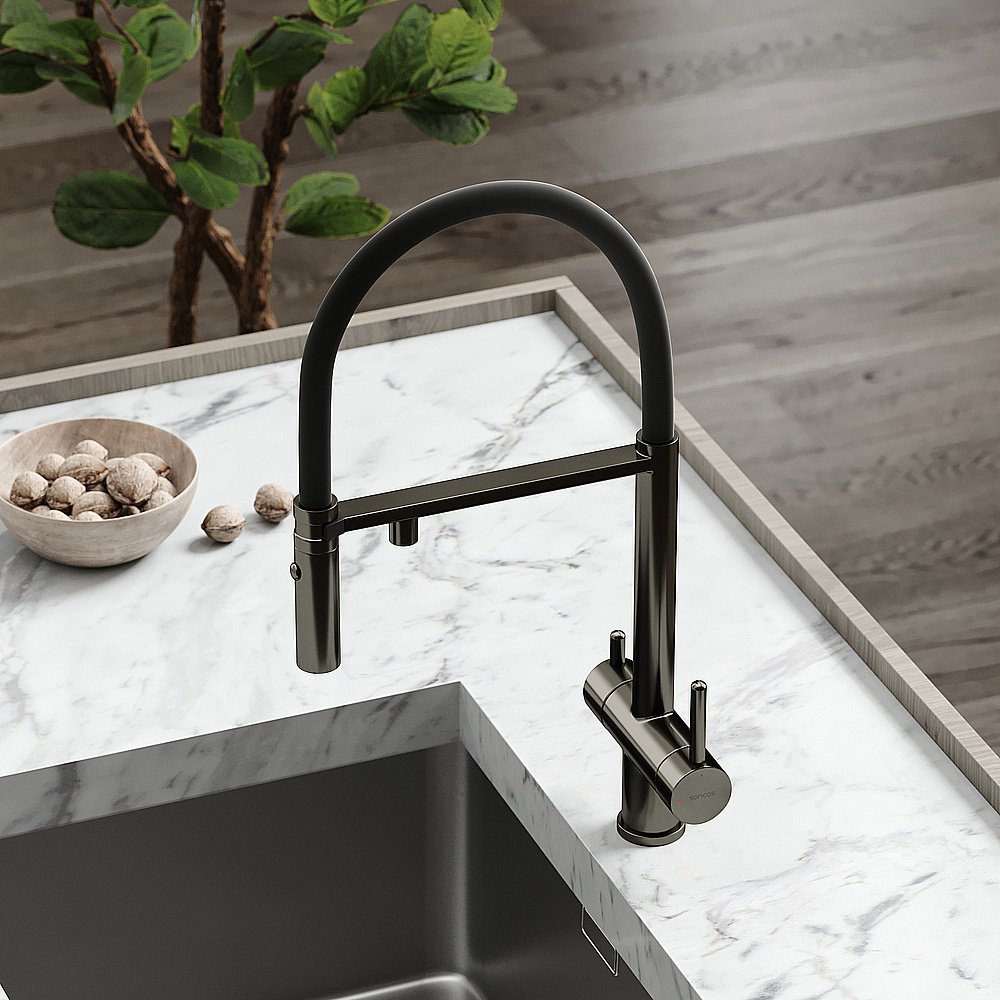 Смеситель для кухни Sancos Imola SC4010GG вороненая сталь купить в интернет-магазине сантехники Sanbest