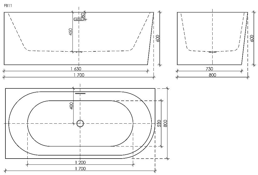 Акриловая ванна Sancos Veneto 170x80 белая купить в интернет-магазине Sanbest