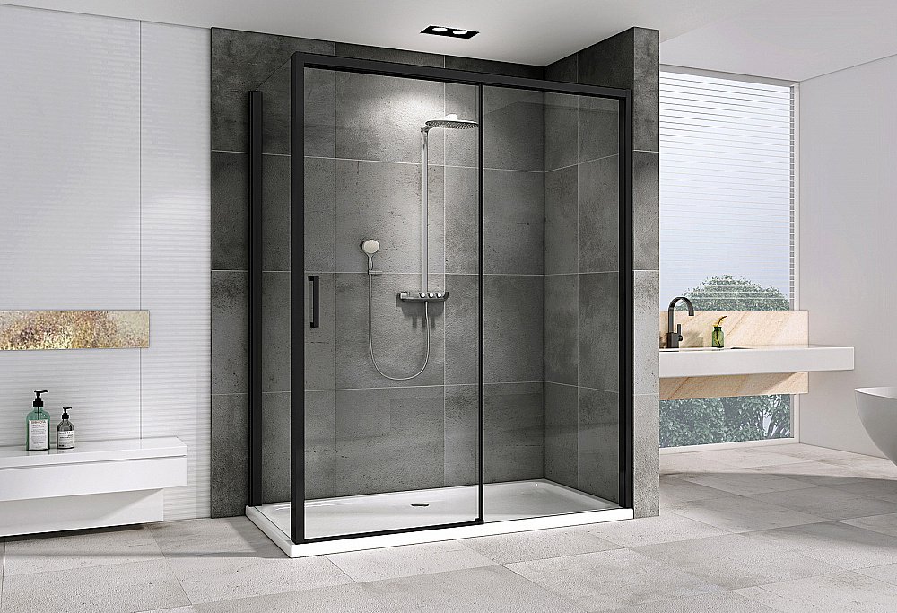 Душевой уголок Abber Komfort S92B 170 прозрачный/черный купить в интернет-магазине Sanbest