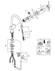 Смеситель для кухни Grohe Minta 32918000 хром купить в интернет-магазине сантехники Sanbest