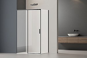 Душевой уголок Vincea Soft 2 140х90 VSR-3SO29014CLB стекло прозрачное/профиль черный купить в интернет-магазине Sanbest
